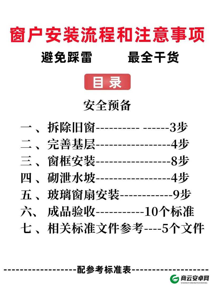 翼星求生门窗安装步骤详解：安装方法与指南